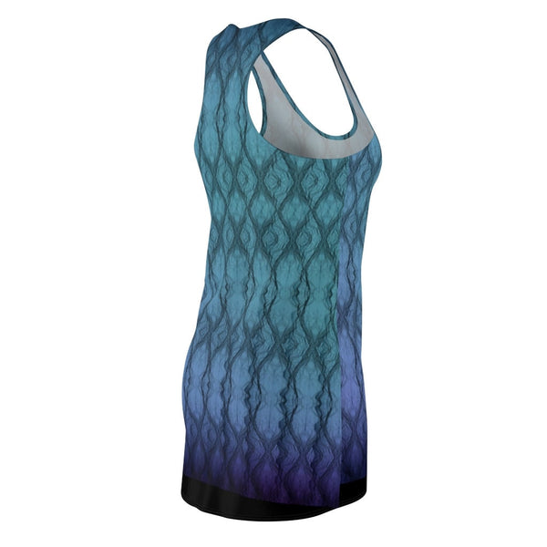 3 Tone Gradient Racerback Tank Dress,Casual Athletic Sleeveless A-line,Gift For Her/Girlfriend/Aunt/Mom,Birthday,Valentine/Graduation