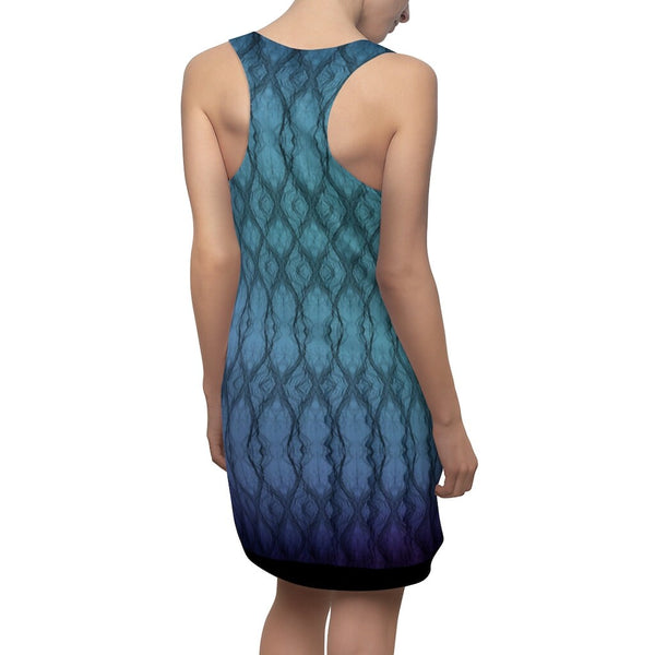 3 Tone Gradient Racerback Tank Dress,Casual Athletic Sleeveless A-line,Gift For Her/Girlfriend/Aunt/Mom,Birthday,Valentine/Graduation