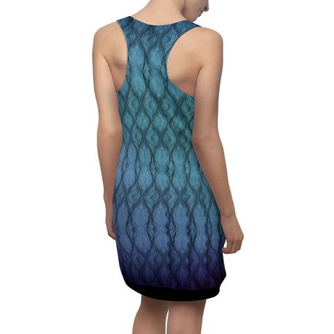 3 Tone Gradient Racerback Tank Dress,Casual Athletic Sleeveless A-line,Gift For Her/Girlfriend/Aunt/Mom,Birthday,Valentine/Graduation