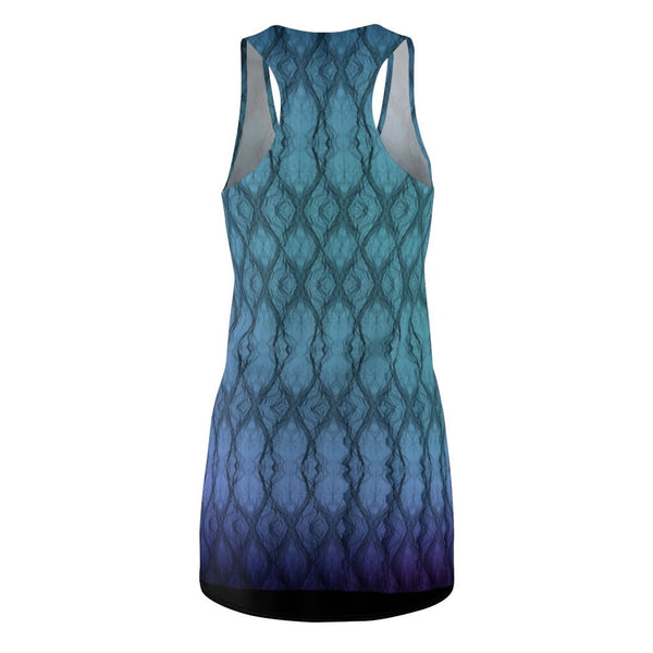 3 Tone Gradient Racerback Tank Dress,Casual Athletic Sleeveless A-line,Gift For Her/Girlfriend/Aunt/Mom,Birthday,Valentine/Graduation