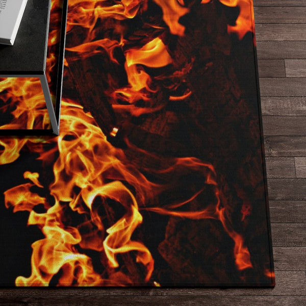 Fire Flames Non slip Dornier Rugs,home decor,Housewarming gift,Easter Gift, Mothers Day Gift, Birthday Gifts for Her,Game room gifts for Him