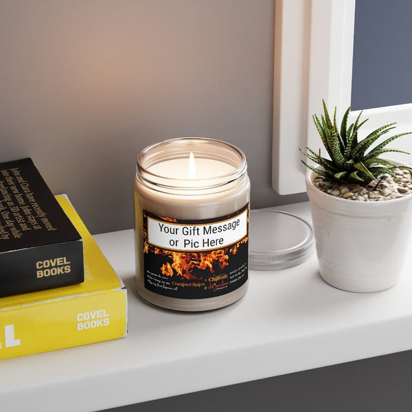 7.5oz Comfort Spice Scent Soy Wax Candle,Lasting Aromatherapy Pampering Gift for Housewarming/Graduation/Christmas/Halloween/Birthday/Bath