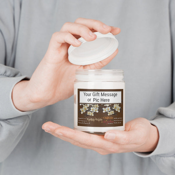 7.5oz Vanilla Beans Scent Soy Wax Candle,Lasting Aromatherapy Pampering Gift for Housewarming/Graduation/Christmas/Halloween/Birthday/Bath