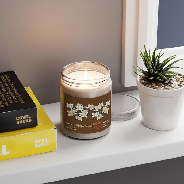 7.5oz Vanilla Beans Scent Soy Wax Candle,Lasting Aromatherapy Pampering Gift for Housewarming/Graduation/Christmas/Halloween/Birthday/Bath