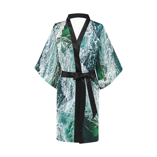 Ocean Waves Short/Long Sleeve Kimono Casual bathrobe,sleepwear,halloween,partywear,Gift For Her/Gf/Aunt/Mom/Birthday/Valentine/Graduation