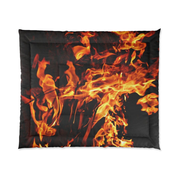 Comforter Fire flames King Queen Twin Microfiber,Gifts for Housewarming/Mothers Day/Fathers Day/Halloween/Thanksgiving/Birthday/Graduation
