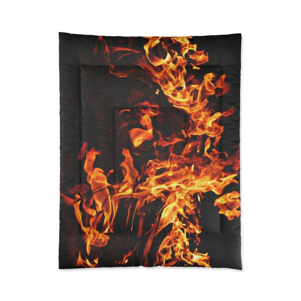 Comforter Fire flames King Queen Twin Microfiber,Gifts for Housewarming/Mothers Day/Fathers Day/Halloween/Thanksgiving/Birthday/Graduation