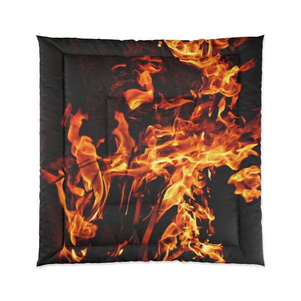 Comforter Fire flames King Queen Twin Microfiber,Gifts for Housewarming/Mothers Day/Fathers Day/Halloween/Thanksgiving/Birthday/Graduation