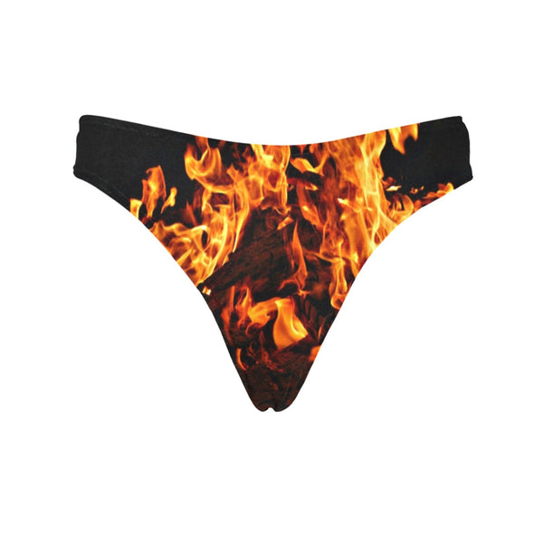On Fire Flames Thong Lingerie Underwear,Gift for Her/Wife/Girlfriend/Aunt/Birthday/Thanksgiving/Graduation/Christmas/Valentine/Halloween