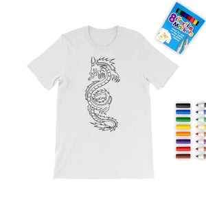 Lucky Dragon Coloring T-Shirt,Flying Fire Dragon Claw,Kid/Adult,Gift for Christmas/Birthday/Anniversary/Back To School/Teacher/Thanksgiving
