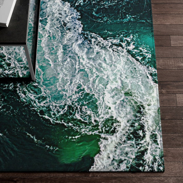 Ocean Waves NonSlip Dornier Rugs,home decor,Housewarming gift,Easter Gift, Mothers Day Gift, Birthday Gifts for Her,Game room gifts for Him