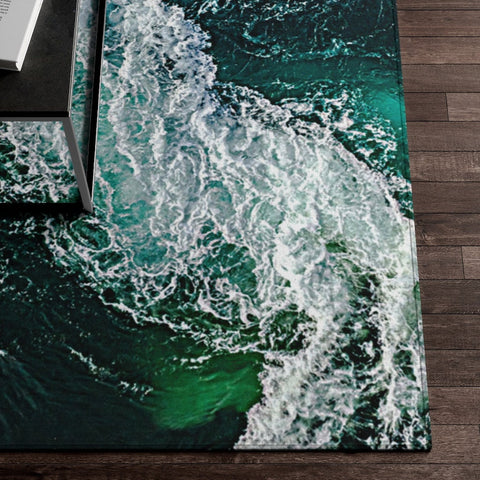 Ocean Waves NonSlip Dornier Rugs,home decor,Housewarming gift,Easter Gift, Mothers Day Gift, Birthday Gifts for Her,Game room gifts for Him
