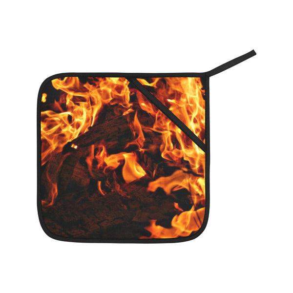 4pc fire flames Pot Holder+Gloves set,Gift for Housewarming/Mothers day/Couples/Bachelor/Birthday/home decor/kitchen decor/cooking/chefs