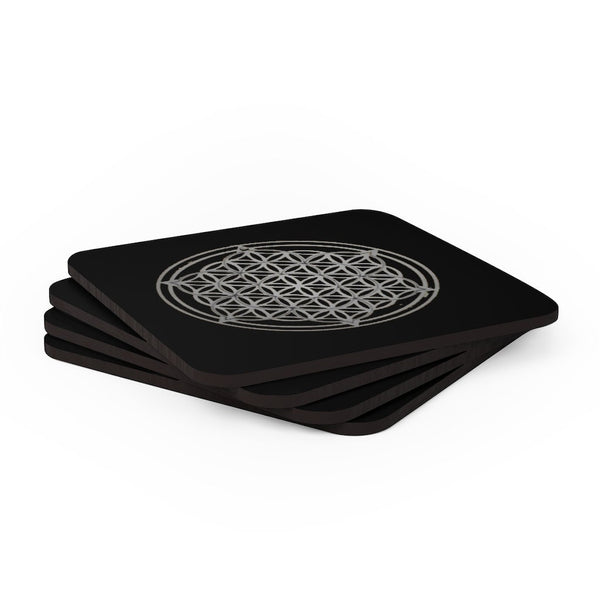 Flower of Life Sacred Geometry Coasters.4pc Set,round/square/leather/cork,Gift for Mom/Birthday/housewarming/Fathers Day/Graduation