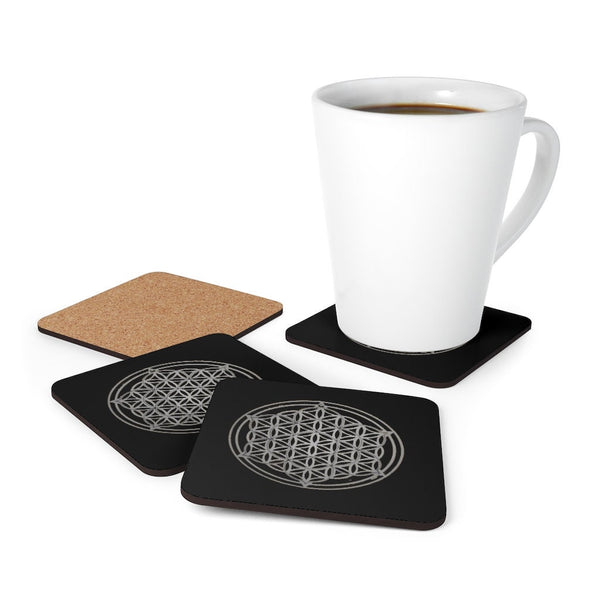 Flower of Life Sacred Geometry Coasters.4pc Set,round/square/leather/cork,Gift for Mom/Birthday/housewarming/Fathers Day/Graduation