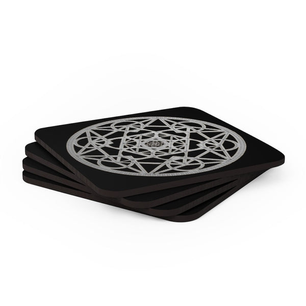 Metatron&#39;s Cube Sacred Geometry Coasters.4pc Set,round/square/leather/cork,Gift for Mom/Birthday/housewarming/Fathers Day/Graduation