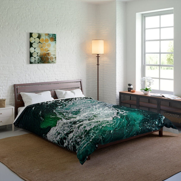 Comforter Ocean Waves King Queen Twin Microfiber,Gifts for Housewarming/Mothers Day/Fathers Day/Halloween/Thanksgiving/Birthday/Graduation