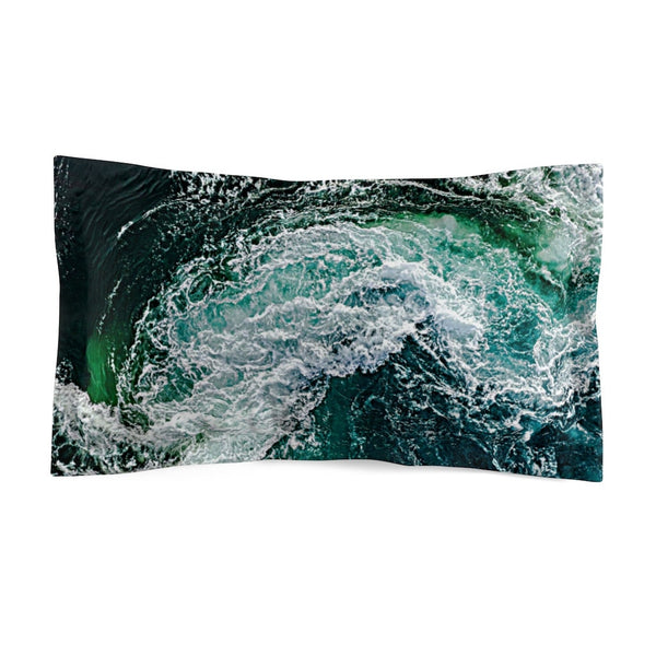 Pillow Sham Ocean Waves King /Standard Microfiber,Gifts for Housewarming/Mother/Father/Halloween/Thanksgiving/Birthday/Graduation/Christmas