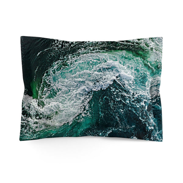 Pillow Sham Ocean Waves King /Standard Microfiber,Gifts for Housewarming/Mother/Father/Halloween/Thanksgiving/Birthday/Graduation/Christmas