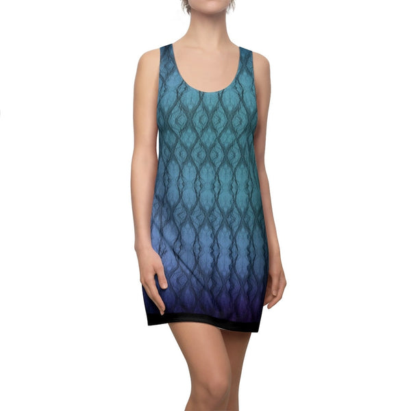 3 Tone Gradient Racerback Tank Dress,Casual Athletic Sleeveless A-line,Gift For Her/Girlfriend/Aunt/Mom,Birthday,Valentine/Graduation