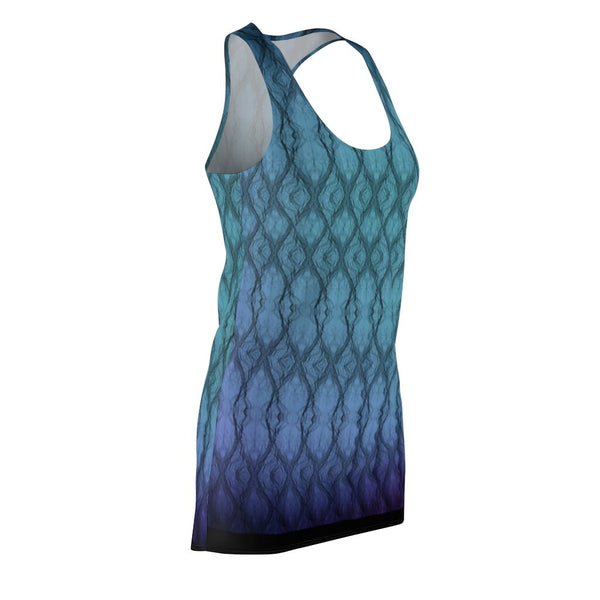 3 Tone Gradient Racerback Tank Dress,Casual Athletic Sleeveless A-line,Gift For Her/Girlfriend/Aunt/Mom,Birthday,Valentine/Graduation