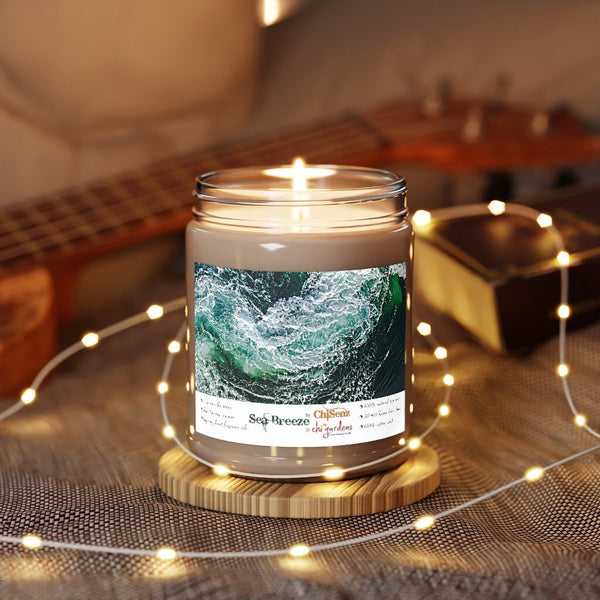7.5oz Sea Breeze Scent Soy Wax Candle,Lasting Aromatherapy Pampering Gift for Housewarming/Graduation/Christmas/Halloween/Birthday/Bath Gift