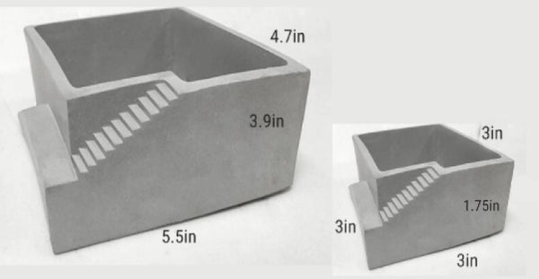 Large/Small Zen Square Concrete Cement Planter|Succulents Cactus Pot|Home Decor|Housewarming Gift|Mother&#39;s Day Gift|Birthday Gifts for Her