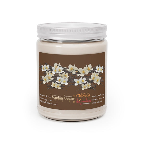 7.5oz Vanilla Beans Scent Soy Wax Candle,Lasting Aromatherapy Pampering Gift for Housewarming/Graduation/Christmas/Halloween/Birthday/Bath