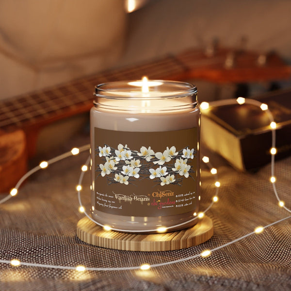 7.5oz Vanilla Beans Scent Soy Wax Candle,Lasting Aromatherapy Pampering Gift for Housewarming/Graduation/Christmas/Halloween/Birthday/Bath