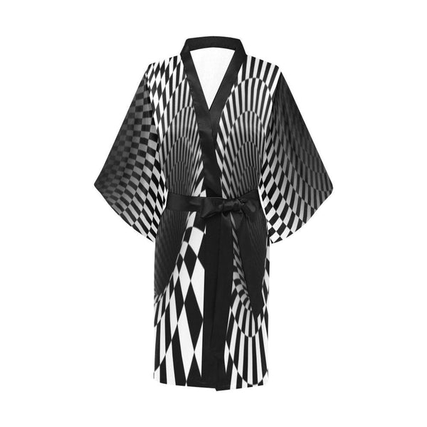 Vortex Optical illusion Lg/Short Sleeve Kimono bathrobe,sleepwear,halloween,partywear,Gift For Her/Gf/Aunt/Mom/Birthday/Valentine/Graduation