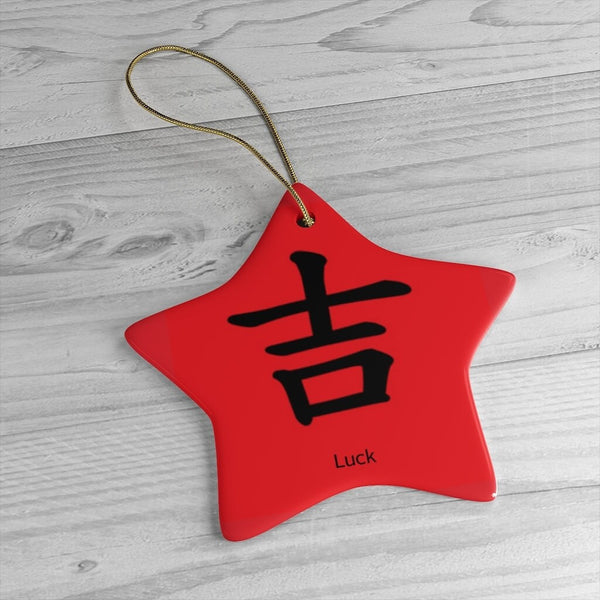 Luck Symbol Chinese Ceramic Ornament, Chinese New Year gift, good fortune, love, double happiness, luck, longevity, Valentine gifts