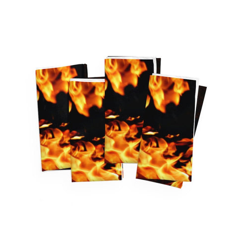 Fire flames 4pc Napkins set,Gift for Christmas/Thanksgiving/Housewarming/Graduation/birthday/home decor/dinnerware/cocktail party/tableware