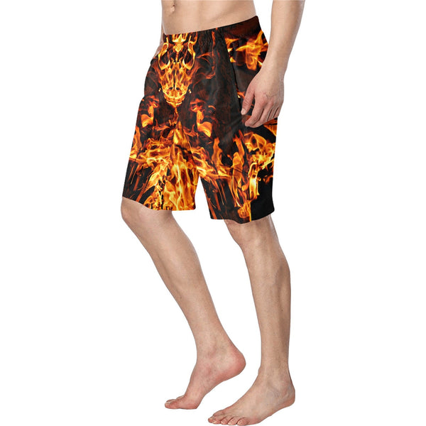 XS-5XL Fire flames Men&#39;s Shorts/Swimming Trunks,Gift for Him/Hubby/Boyfriend/Dad/Uncle/Thanksgiving/Christmas/Birthday/Graduation/Vacation