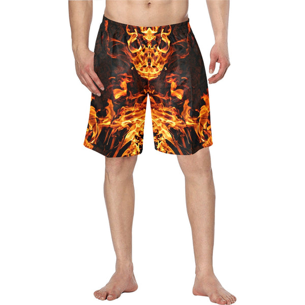 XS-5XL Fire flames Men&#39;s Shorts/Swimming Trunks,Gift for Him/Hubby/Boyfriend/Dad/Uncle/Thanksgiving/Christmas/Birthday/Graduation/Vacation