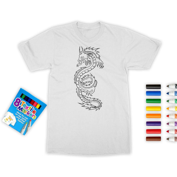 Lucky Dragon Coloring T-Shirt,Flying Fire Dragon Claw,Kid/Adult,Gift for Christmas/Birthday/Anniversary/Back To School/Teacher/Thanksgiving