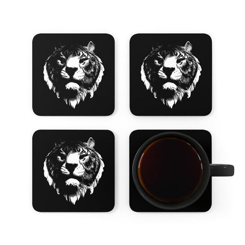 Silhouette Bengal Tiger Coasters.4pc Set,round/square/leather/cork,Gift for Mom/Birthday/housewarming/Fathers Day/Graduation,2022 Tiger Year