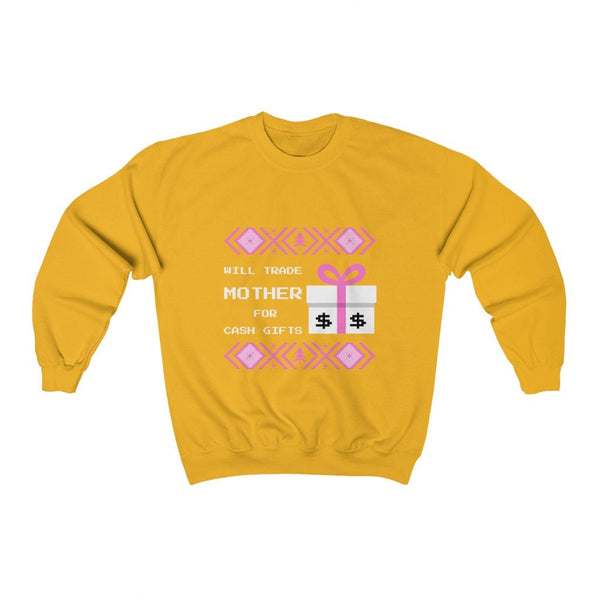 Mother jokes Ugly Sweater Unisex Crewneck Sweatshirt, Gift for Mom/Christmas/Thanksgiving/Birthday/Anniversary/Housewarming/Halloween/Grads