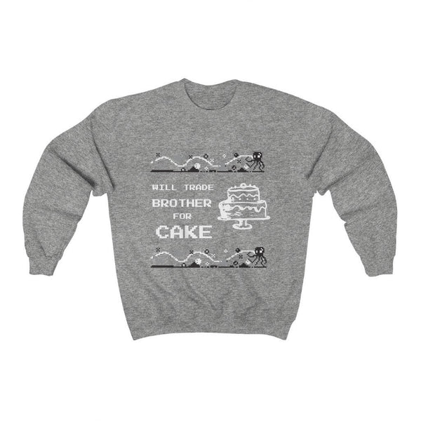 Brother joke Ugly Sweater Unisex Crewneck Sweatshirt,Gift for Sister/Christmas/Thanksgiving/Birthday/Anniversary/Housewarming/Halloween/Grad