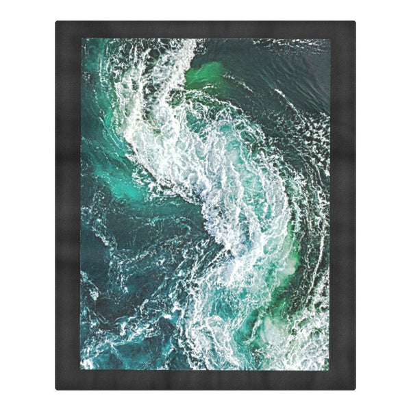 Ocean Waves Printed 3pc Bedding Set,King/Queen/Twin Duvet Cover+pillow shams,Gift for Housewarming/Anniversary/Ocean Lovers/Birthday/Grad