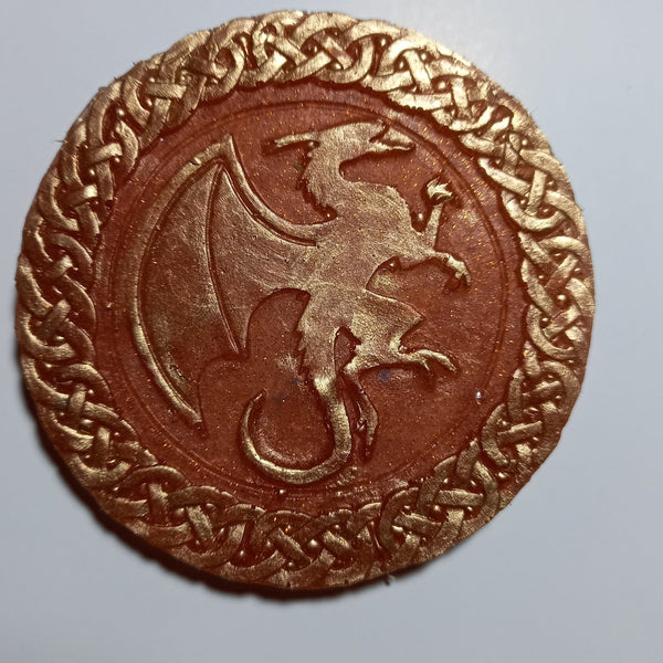 Handmade Dragon Coaster 4pc set,Gift for Anniversary/Housewarming/Graduation/Birthday/Father/Mother&#39;s Day/Halloween/GOT Dungeon Dragon Lover