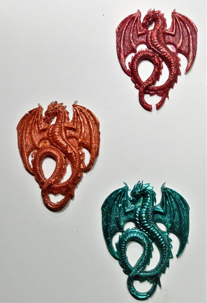 Handmade Lucky Dragon metallic colored Ornament/KeyChain/Magnet,Gift for Christmas/Birthday/New Year/Valentine/ThanXgiving/Housewarming/GOT
