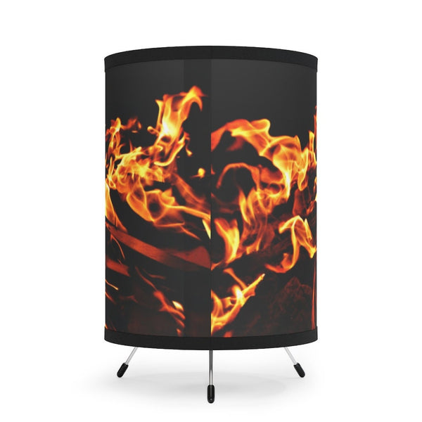 Fire Flames Printed Tripod Lamp,Contemporary/Modern/Trendy Indoor Light/Romantic light,Gift for Housewarming/Birthday/Christmas/Anniversary