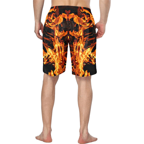 XS-5XL Fire flames Men&#39;s Shorts/Swimming Trunks,Gift for Him/Hubby/Boyfriend/Dad/Uncle/Thanksgiving/Christmas/Birthday/Graduation/Vacation