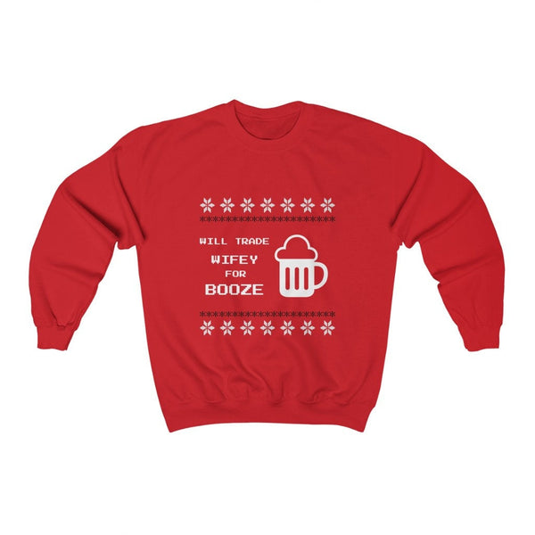 Wife jokes Ugly Sweater Unisex Crewneck Sweatshirt, Gift for Mom/Christmas/Thanksgiving/Birthday/Anniversary/Housewarming/Halloween/Grads