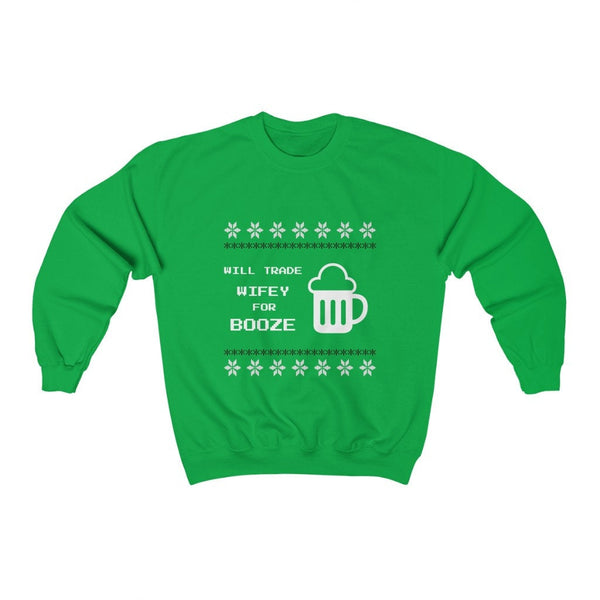 Wife jokes Ugly Sweater Unisex Crewneck Sweatshirt, Gift for Mom/Christmas/Thanksgiving/Birthday/Anniversary/Housewarming/Halloween/Grads