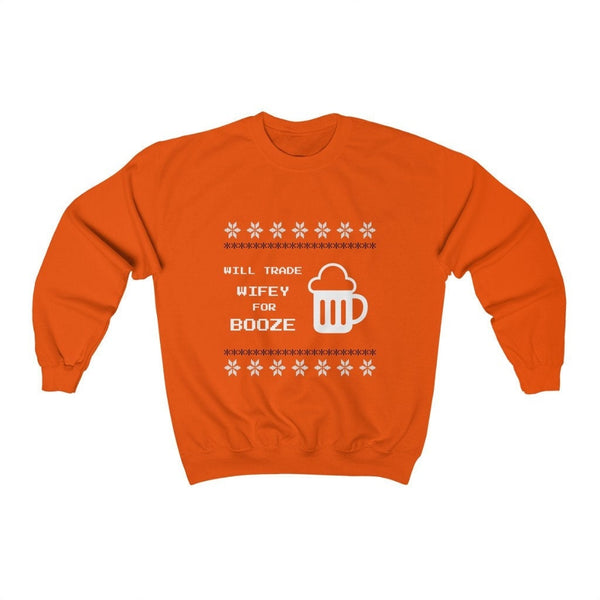 Wife jokes Ugly Sweater Unisex Crewneck Sweatshirt, Gift for Mom/Christmas/Thanksgiving/Birthday/Anniversary/Housewarming/Halloween/Grads