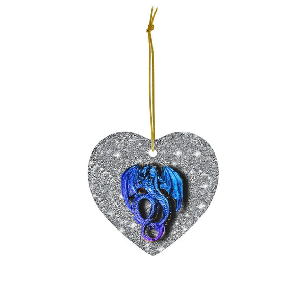 3D Ceramic Lucky Dragon Heart/Round/Star/Snowf,Gift for Graduation/Christmas/Birthday/New Year/Valentine/ThanXgiving/Housewarming/GOT Lovers