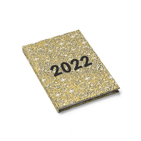 2022 Gold Sparkle Harcover Journal with ruled lines,Gift for New Year/graduation/birthday/back2school/diary/Easter/Journal/notebook