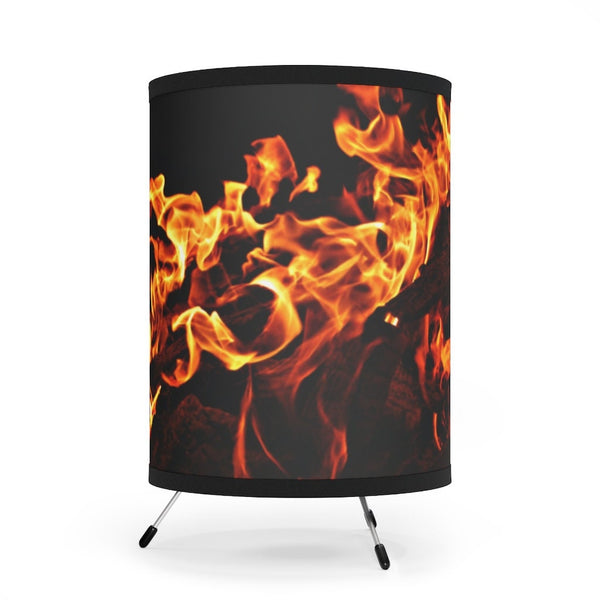 Fire Flames Printed Tripod Lamp,Contemporary/Modern/Trendy Indoor Light/Romantic light,Gift for Housewarming/Birthday/Christmas/Anniversary