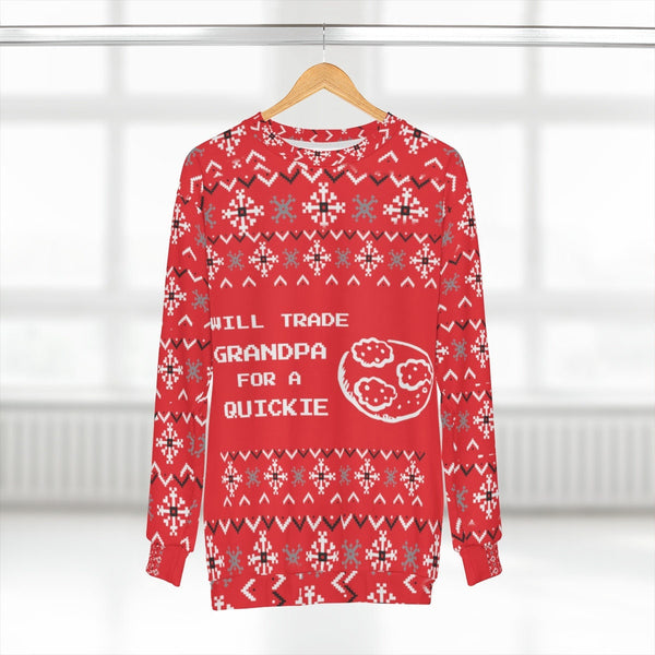 Grandpa jokes Ugly Christmas Sweater Unisex Crewneck,Gift for Christmas/Thanksgiving/Birthday/Anniversary/Housewarming/Halloween/Ugly Sweats